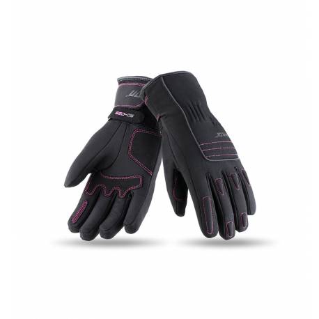 GUANTE SD-C29 INVIERNO MUJER NEGRO ROSA