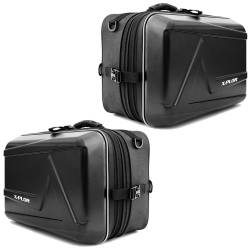 Par de Alforjas semi -rígida X-PLOR negro mate 25L