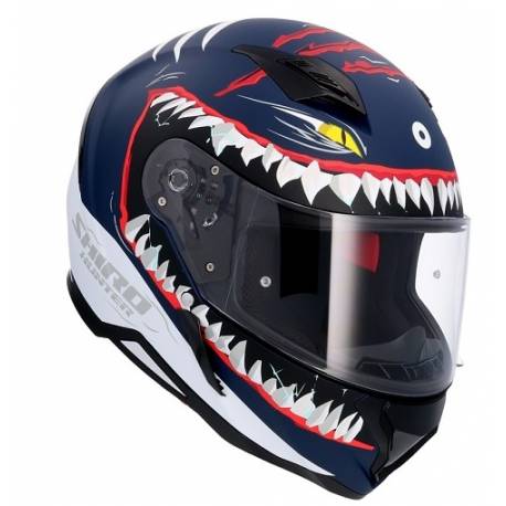 CASCO INTEGRAL SHIRO CASCO HUNTER SHARK AZUL