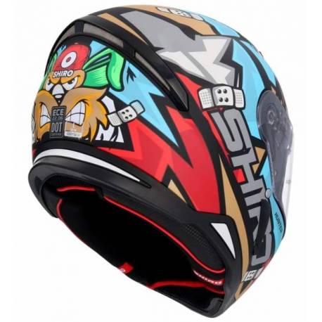 Casco integral shiro Hunter Raccoon Azul Mate