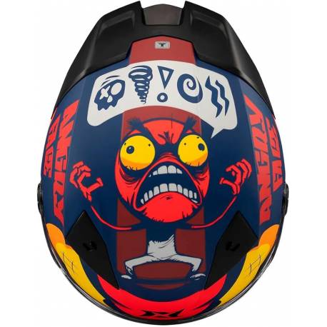 CASCO AXXIS FENIX ANGRY FACE Naranja