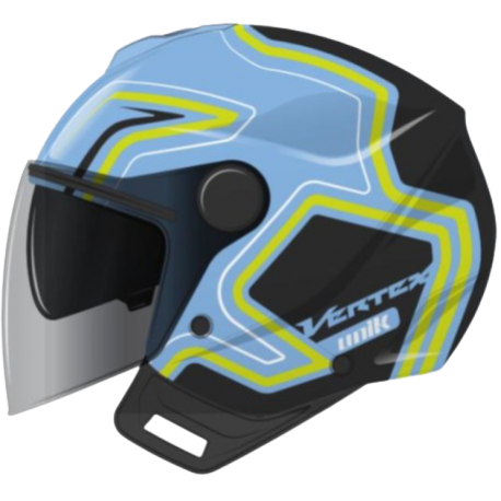 Casco Jet Unik Vertex Circuit Azul