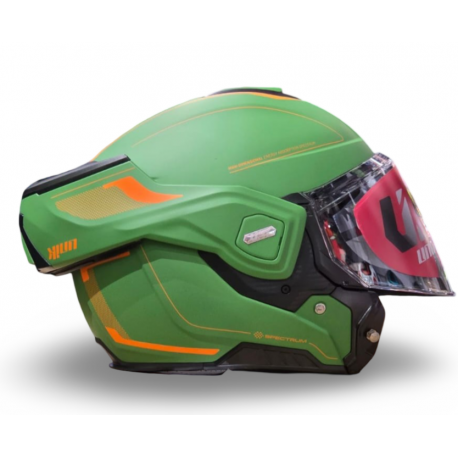 Casco Modular (abatible 180º) Flip Back Spectrum Orange Green